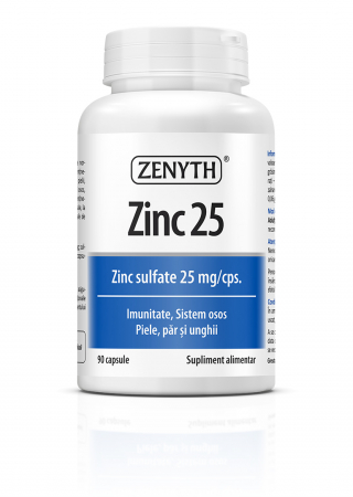 Sistemul osos si articulatii - ZINC SULFATE 25MG 90CPS