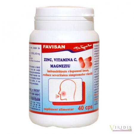 Detoxifiere - ZINC , VITAMINA C, MAGNEZIU 40 CPS