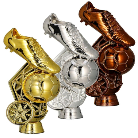 Figurina F264 – statueta plastic fotbal aur/argint/bronz 14 cm pentru trofee și premii [1]