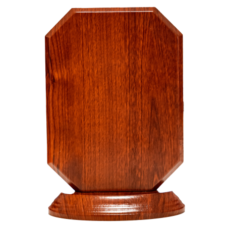 Trofee Lemn - Trofeu lemn WTR0518 18 cm – trofeu personalizabil din lemn pentru competiții și evenimente