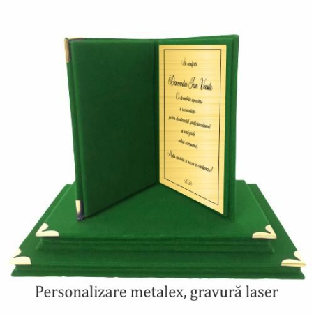 Noutăți - Mapa de Prezentare Catifea A5 Verde