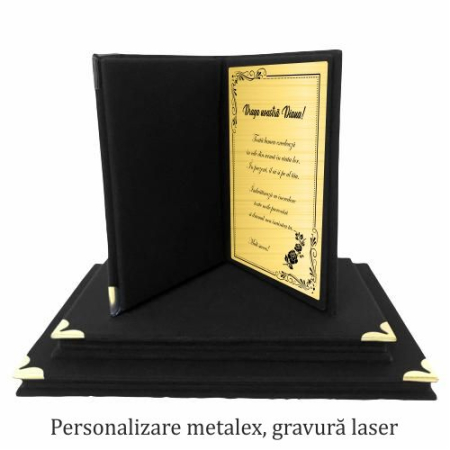 Noutăți - Mapa de Prezentare Catifea A5 Neagra