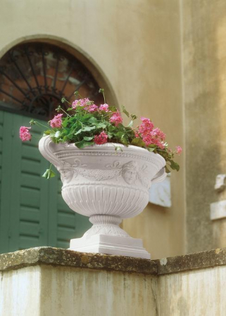 Obiecte decorative - HERMES vas ghiveci alb