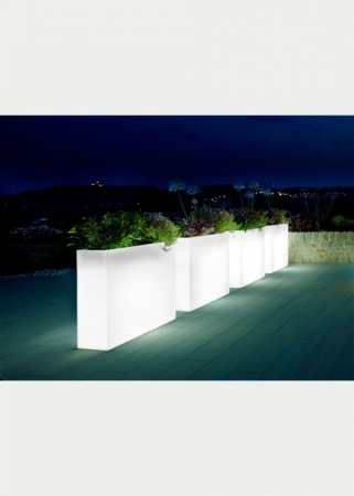 Obiecte decorative - KUBE HIGH SLIM jardiniera luminosa plante