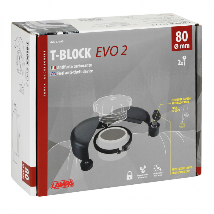 Antifurt combustibil camion T-Block Evo 2 - Ø 80mm [5]