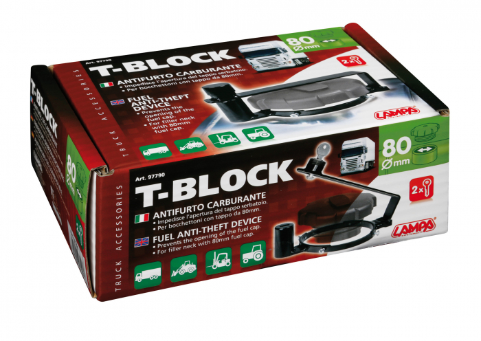 Antifurt combustibil camion T-Block - Ø 80mm [15]
