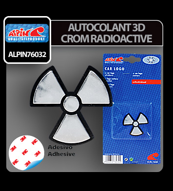 Autocolant 3D crom Radioactive [4]