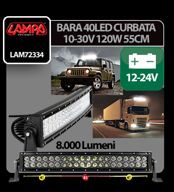 Bara curbata 40LED 10-30V 120W 8000lm - 55cm [9]