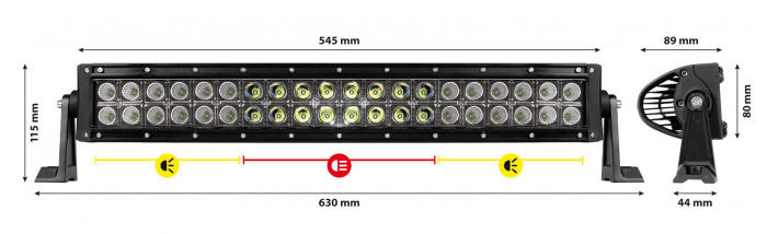 Bara curbata 40LED 10-30V 120W 8000lm - 55cm [4]