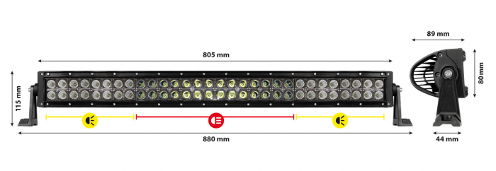 Bara curbata 60LED 10-30V 180W 12000lm - 80cm [4]