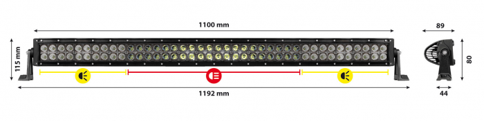 Bara curbata 80LED 10-30V 240W 16000lm - 110cm [4]