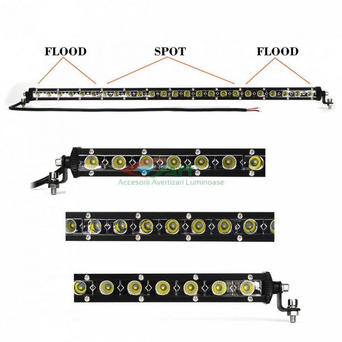 Bara LED Auto Offroad 108W 12V-24V, 9180 Lumeni, 97 cm [7]