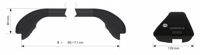 Bare portbagaj telescopice otel Snap Steel 2buc - S - 80-111cm [13]