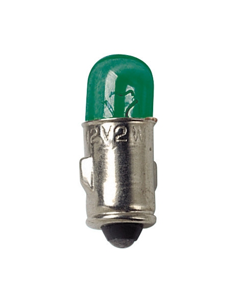Bec clasic 2W 12V iluminat bord soclu metal BA7s 2buc - Verde [4]