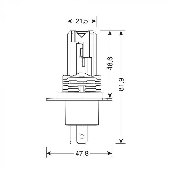 Bec Halo Led Serie 10 Halo Killer H4 20W P43t 9/32V 2buc [5]