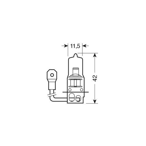 Bec halogen 24V - H3 - 70W - PK22s 1buc Narva [2]