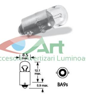 Bec pozitie 24V/4W T4W - T8.5 BA9S Selum [5]