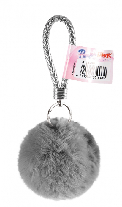 Breloc chei Pompon blanita de iepure 1buc [4]