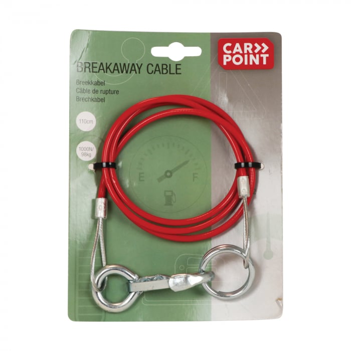 Cablu siguranta remorca auto 110cm 1000N/98kg Carpoint [9]