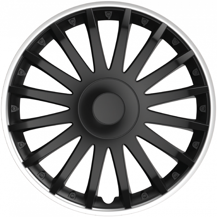 Capace roti auto Crystal SO BL 4buc - Negru/Argintiu - 15'' [3]