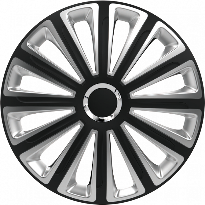 Capace roti auto Trend RC 4buc - Negru/Argintiu - 14'' [2]