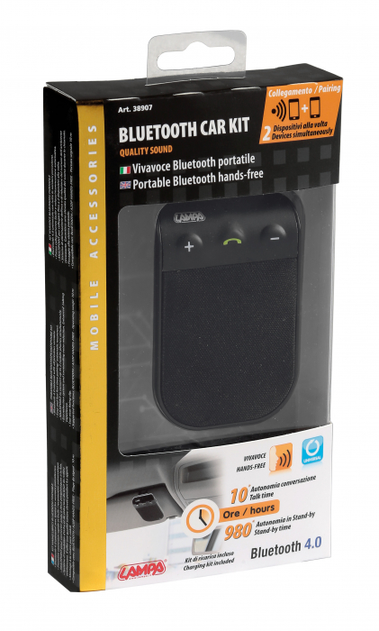 Car kit Bluetooth 4.0 portabil cu difuzor si baterie 10h [6]