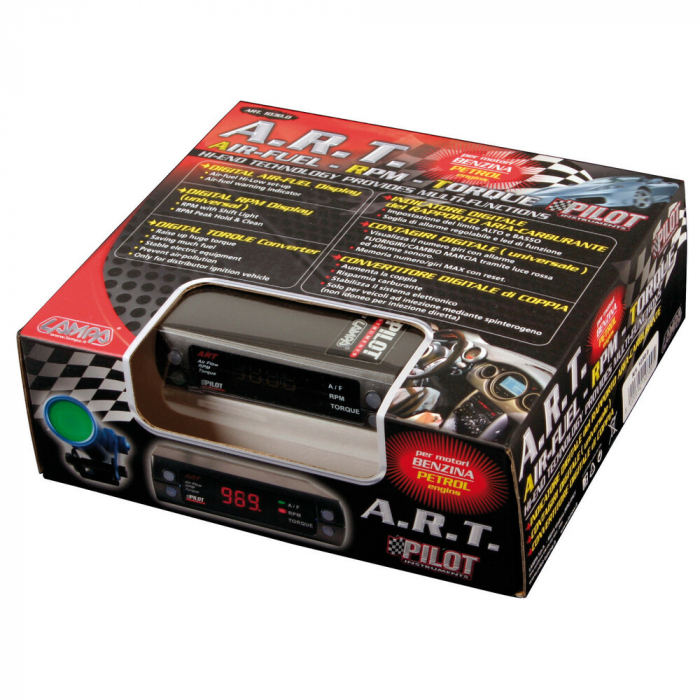 Ceas cu afisaj digital, aer-combustibil, turometru si convertor de cuplu ART, 12V - Benzina [2]