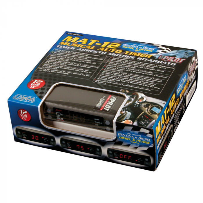 Ceas cu afisaj digital, temporizator auto muzical boost-turbo MAT-12, 12V - Benzina/Motorina [2]