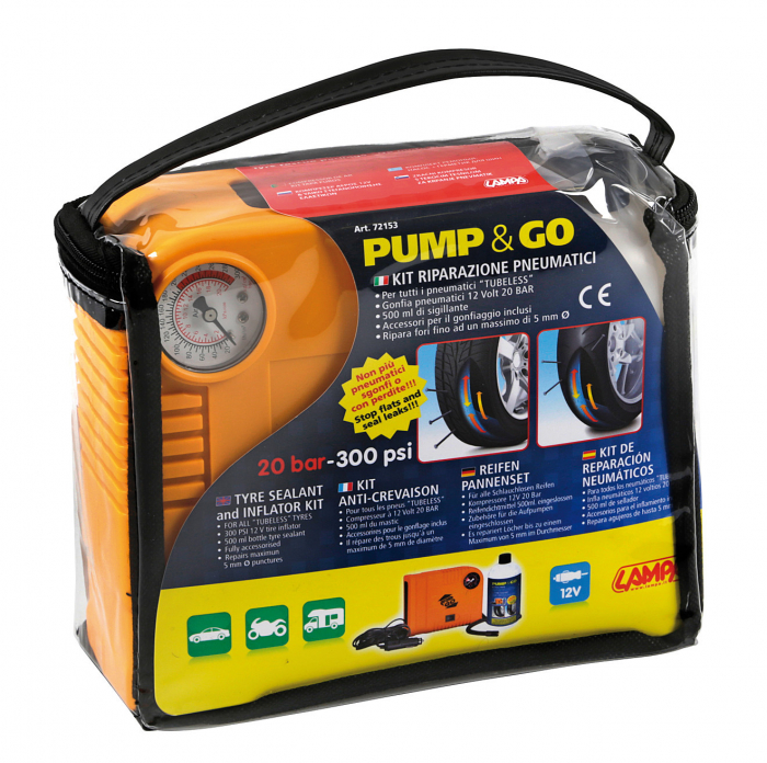 Compresor aer Pump&Go 12V si kit etansare pneuri [11]