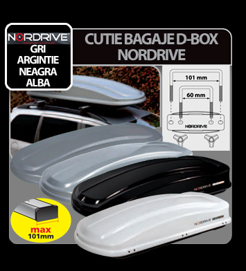Cutie bagaje ABS D-Box 430 Litri Nordrive - Negru lucios [6]