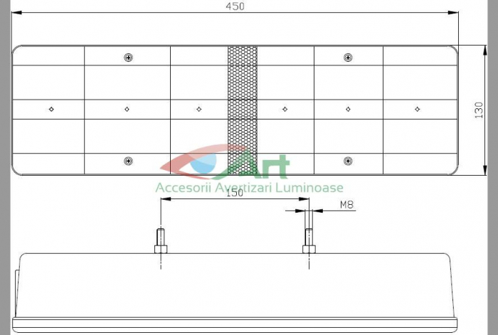 Dispersor pentru lampa spate universala (tip Mercedes) [8]