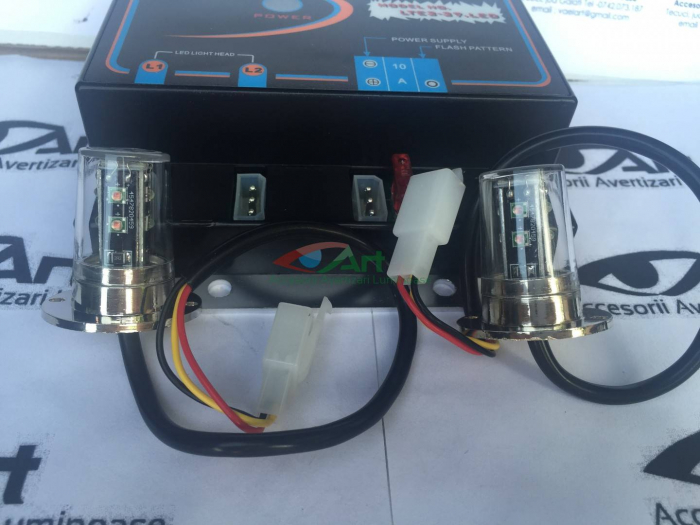 Flash cu BLITZ -LED- profesionale 24 V-Galbene(Portocaliu) KH24 [9]