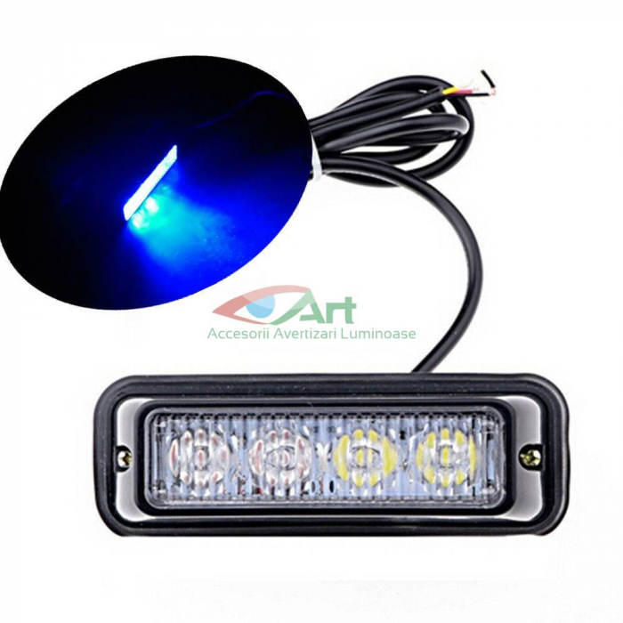 Flash-uri cu 4 LED si lupa -1W Albastre [5]