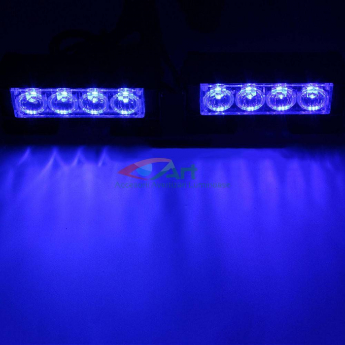 Flash-uri cu 4 LED si lupa -1W Albastre [6]