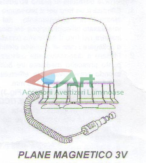 Girofar cu prindere magnetica si 3 ventuze Taurus 8016/12V/24V Sacex [18]