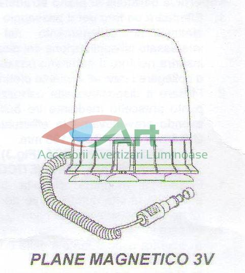 Girofar cu prindere magnetica si 3 ventuze Taurus 8016/12V/24V Sacex [9]