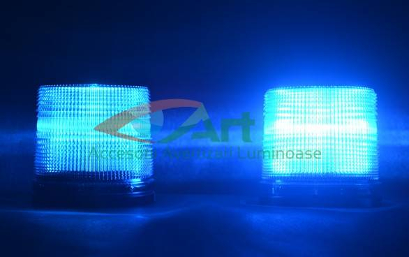 Girofar LED Albastru 12v [4]