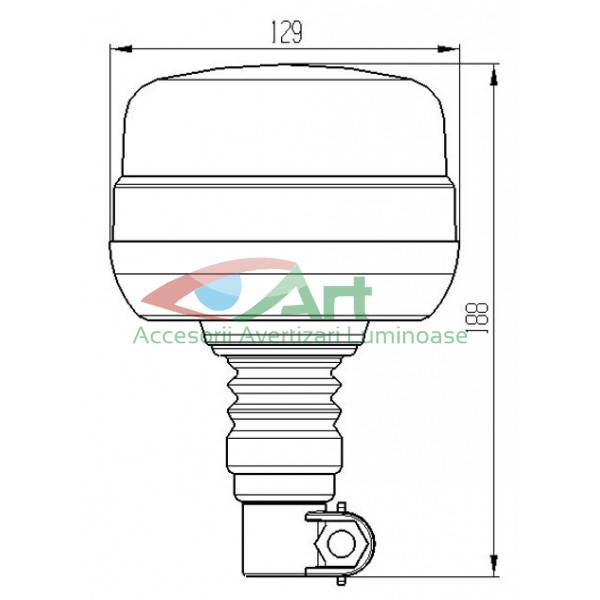 Girofar LED Galben flexibil 39 led V066 [2]