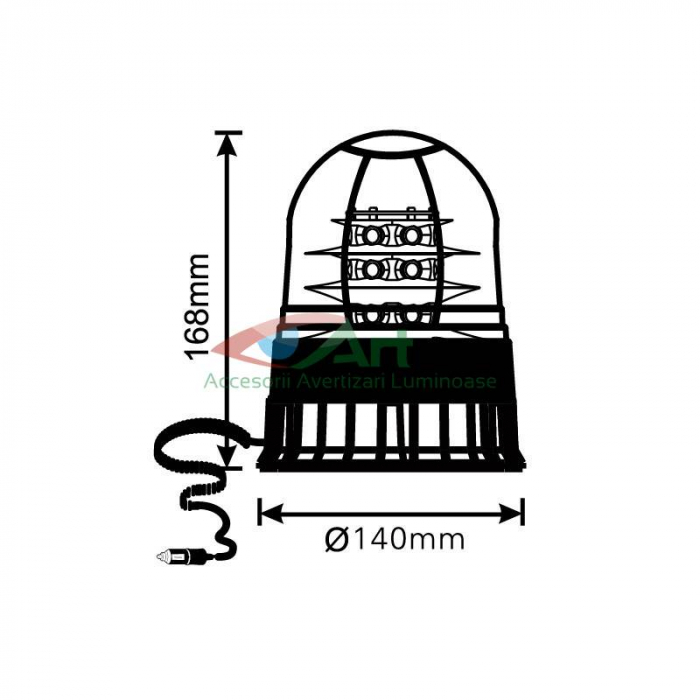 Girofar LED prindere magnetica 36W [4]