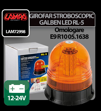 Girofar stroboscopic galben LED 12/24V RL-5 [6]