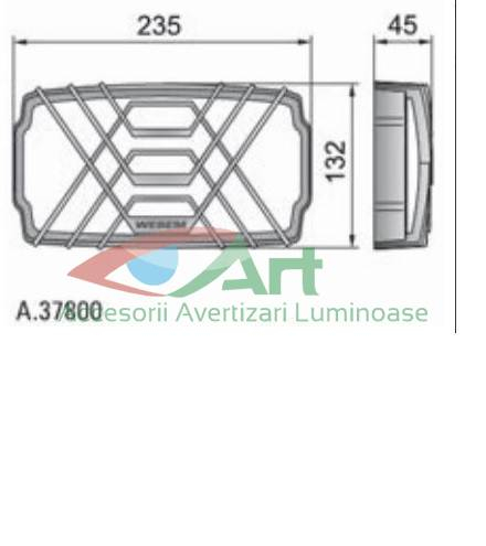 Grilaj pentru proiector 220x123 HP5 37800 Wesem [8]