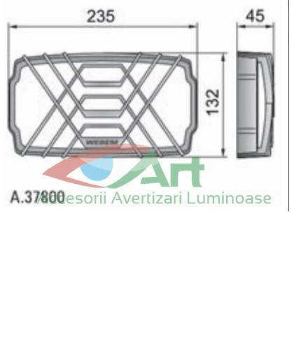 Grilaj pentru proiector 220x123 HP5 37800 Wesem [6]