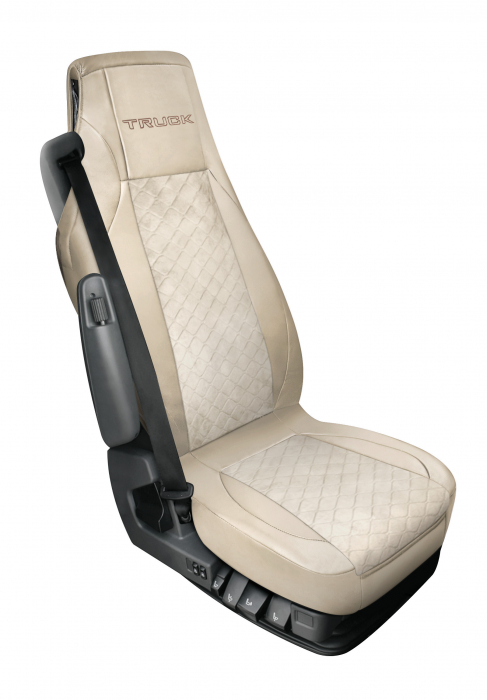 Husa scaun camion Lolita poliester/imit. piele 1buc - Crem [6]