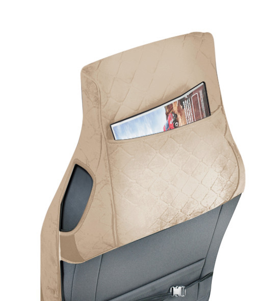 Husa scaun camion Lolita poliester/imit. piele 1buc - Crem [4]