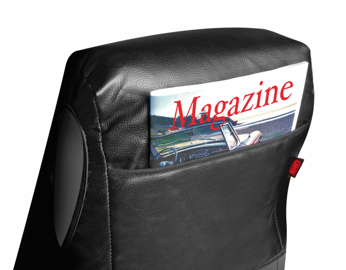 Husa scaun camion Mirian piele capri./imit. piele 1buc - Negru/Crem [13]