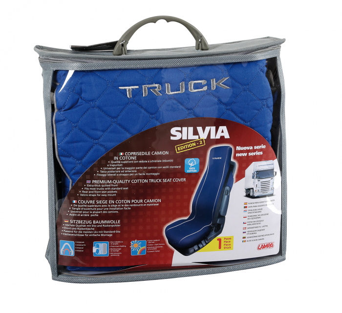 Husa scaun camion Silvia bumbac 1buc - Albastru [7]