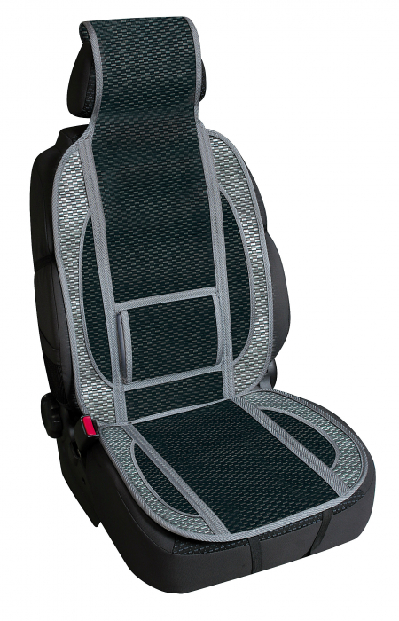 Husa scaun fata bambus Fresco-Sport 1buc - Negru/Gri [5]