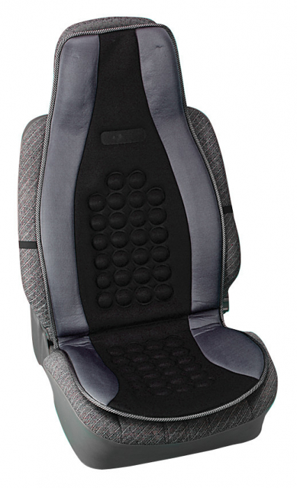 Husa scaun fata Pilot cu magneti 1buc - Gri/Negru [7]