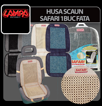 Husa scaun fata Safari cu margele din lemn 1buc - Gri [3]