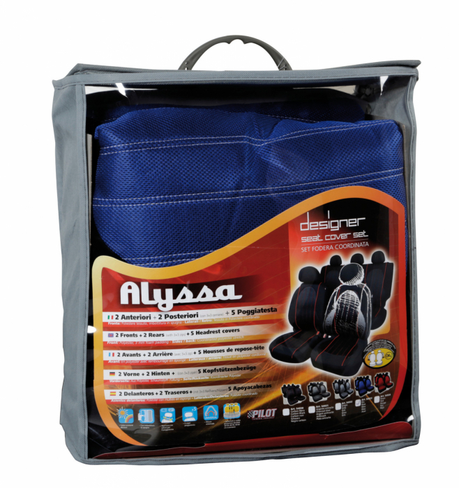 Huse scaun Alyssa 9buc - Albastru [8]